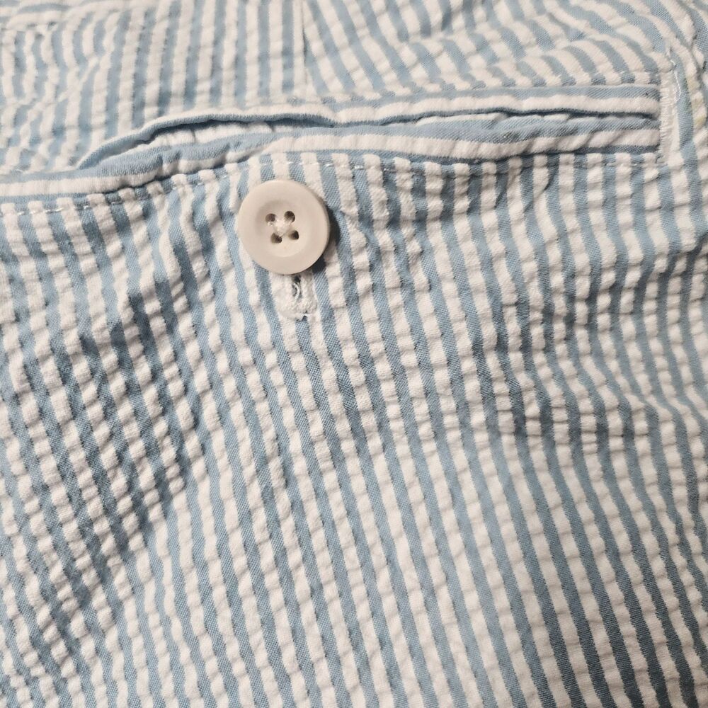 Vineyard Vines Boys Size 12 Breaker Shorts Seersucker Blue White Striped Cotton - Picture 5 of 6